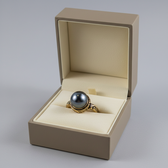 Vintage ring in luxe sieradendoos zonder logo