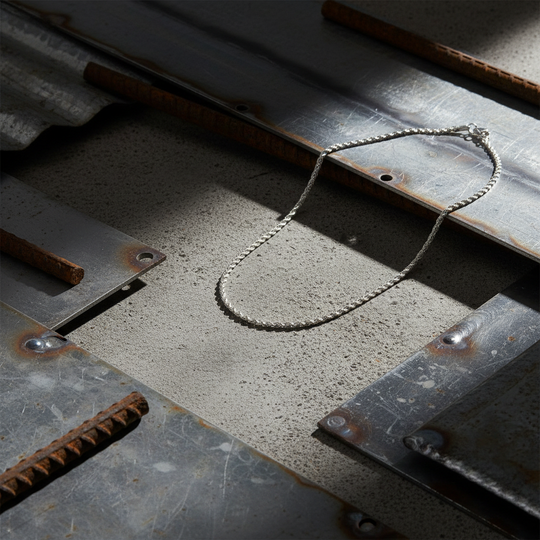 Zilver Koord Ketting Diamond Cut