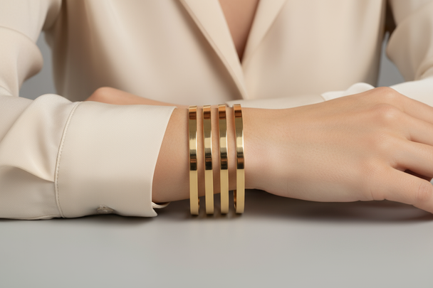 4-delige Armband Set - 14K Verguld Goud Waterdicht