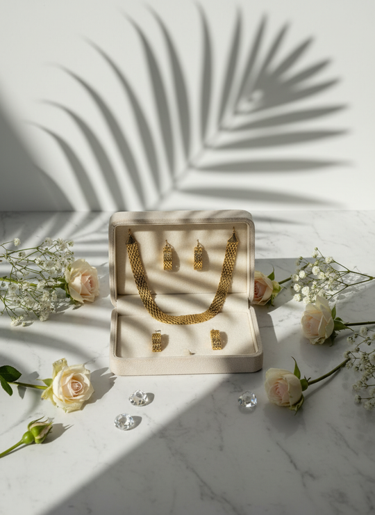 Mand Vlecht Set Goud