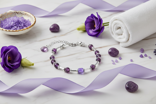 Amethist hematiet armband creatieve styling met marmer