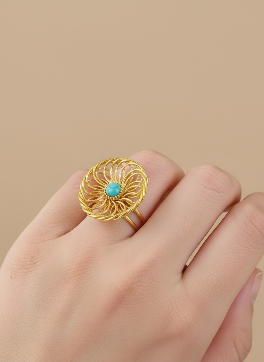 Bloemenring - Minimalistisch modelfoto