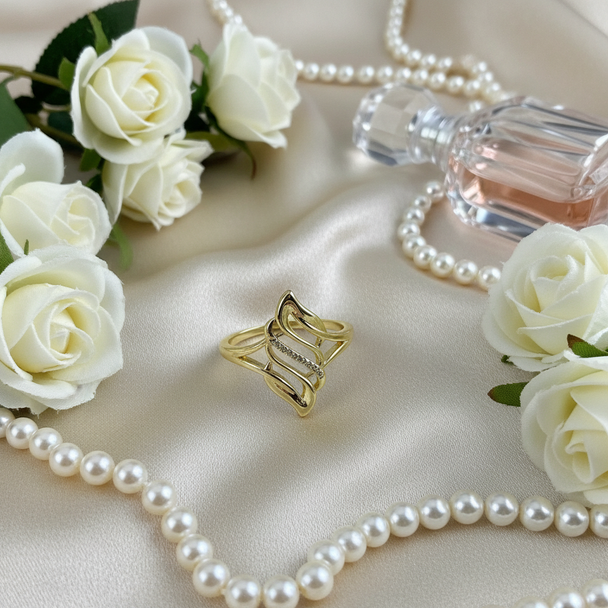 Ring Goud 14K met Steentjes