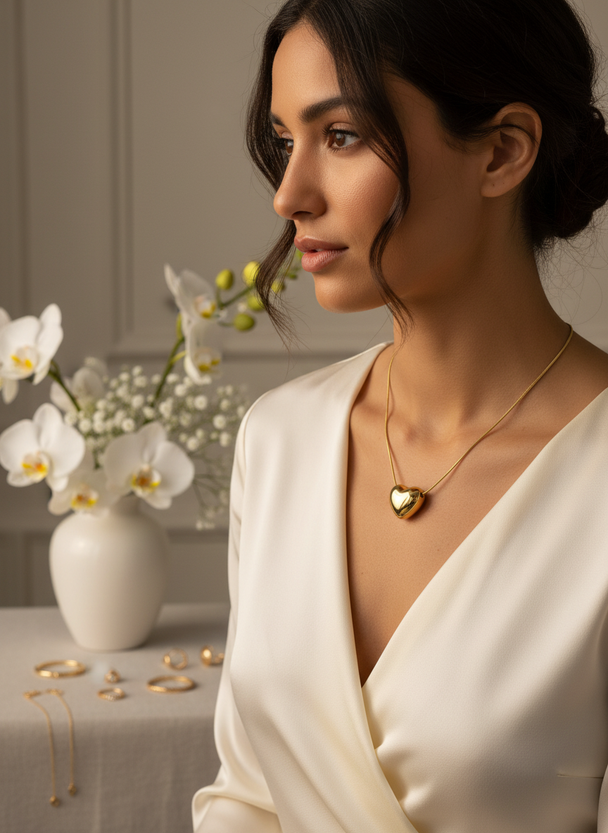 Hart Ketting Goud Zilver