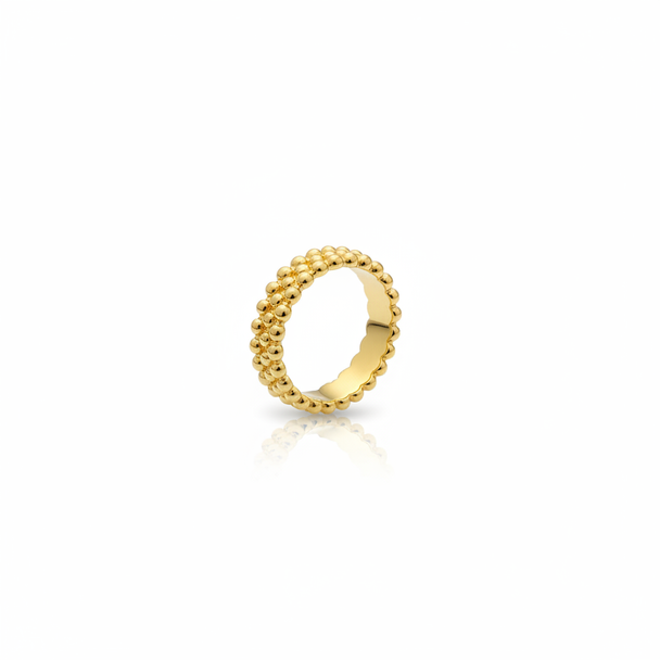 Ring Goud Bolletjes Design