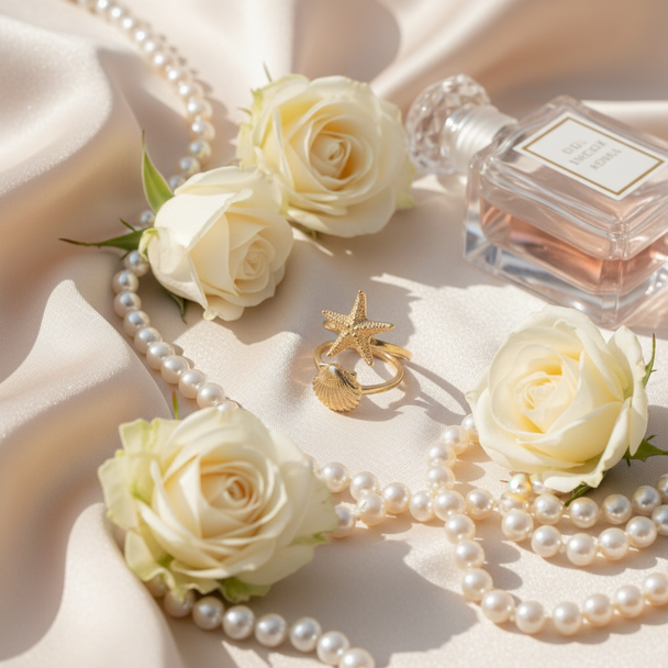 Ring Goud Zeester & Schelp