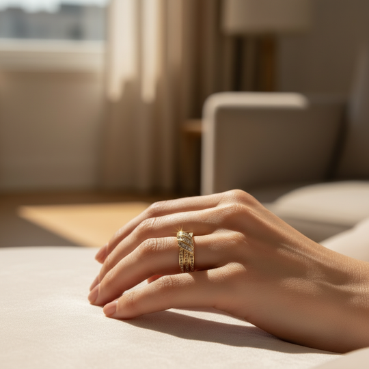 Ring Goud met Zirkonia