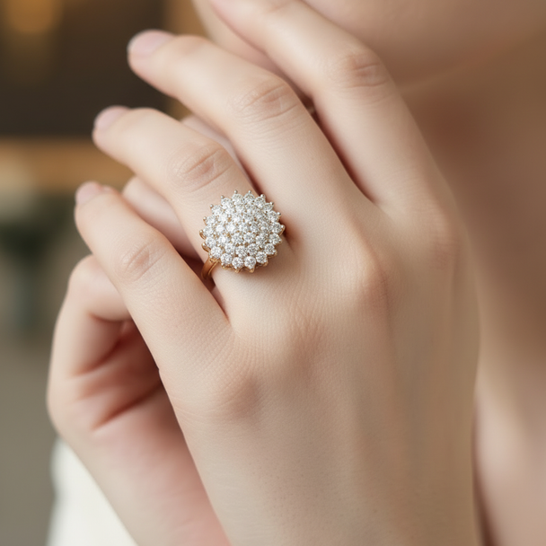 Ring Bloem Goud Zirkonia