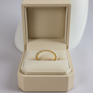 Zoetwaterparel ring in luxe sieradendoos zonder logo