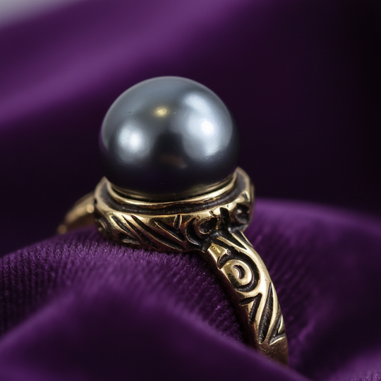 Close-up detail vintage patroon en parel