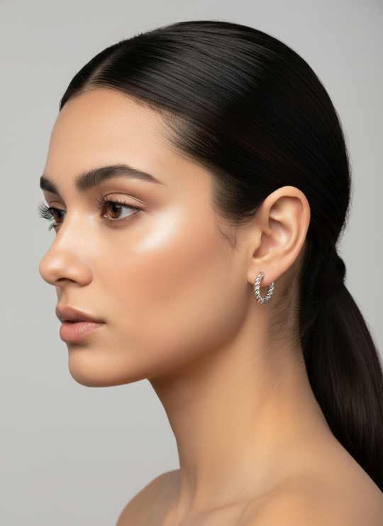 Dezente Creolen – 18 Karat vergoldet – Gold &amp; Silber