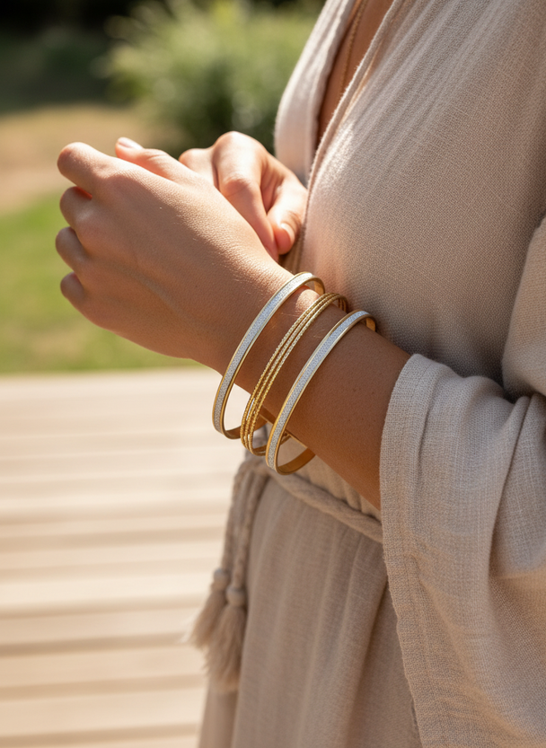 Manchet Armband Goud Zilver