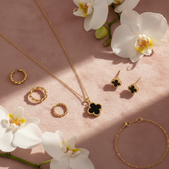 Klavervier Ketting Goud 18K