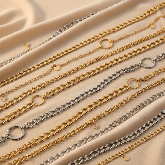 Metalen Riem Goud & Zilver