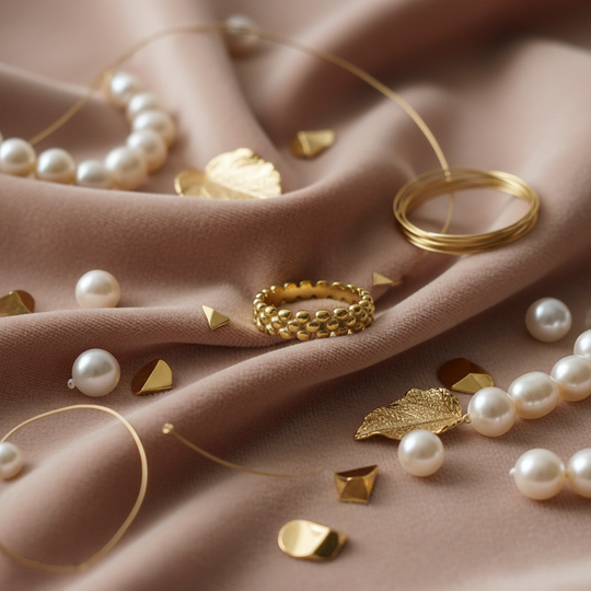Creatieve styling met fluweel en parels