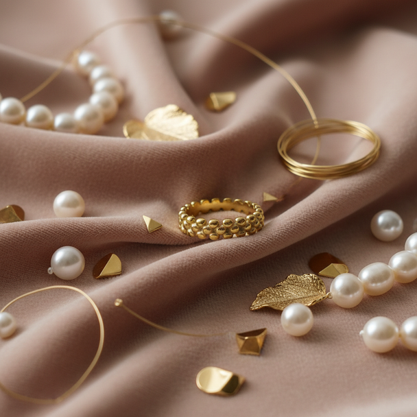 Creatieve styling met fluweel en parels