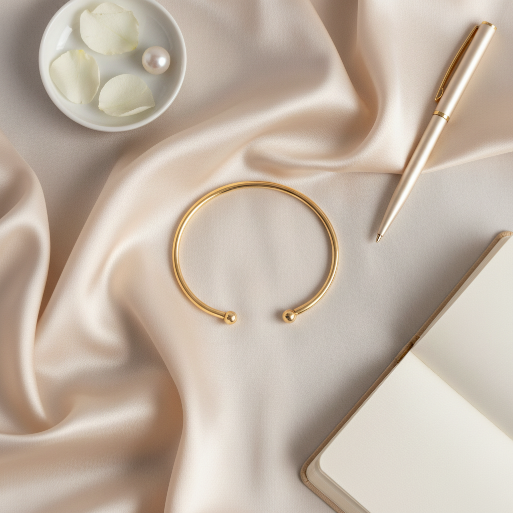 Lifestyle flatlay manchet armband