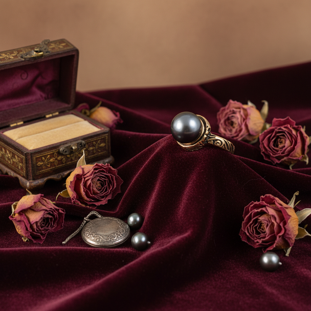 Creatieve vintage styling met fluweel