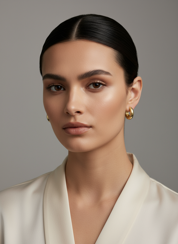 Feine Creolen – 18 Karat vergoldet – Gold &amp; Silber