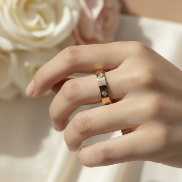 Vriendschapsring Zirkonia Goud