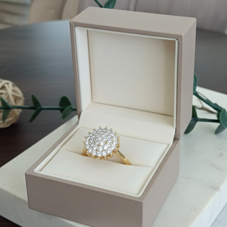 Zirkonia bloem ring in luxe sieradendoos zonder logo