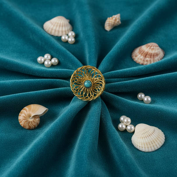 Creatieve styling met turquoise fluweel