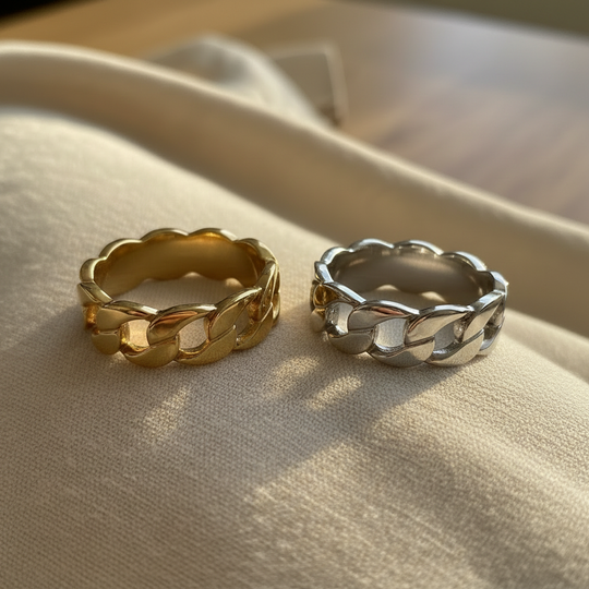 Ring Schakel Goud & Zilver