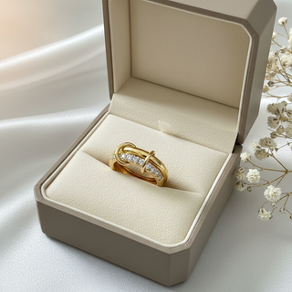 Dubbele ring set in luxe sieradendoos zonder logo