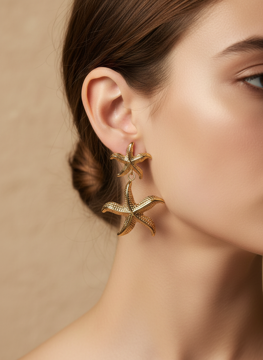 Goud Zeester Hangers Groot