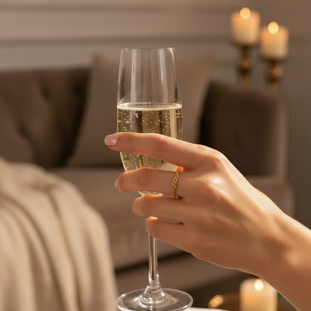 Ring Schakel 925 Zilver Goud