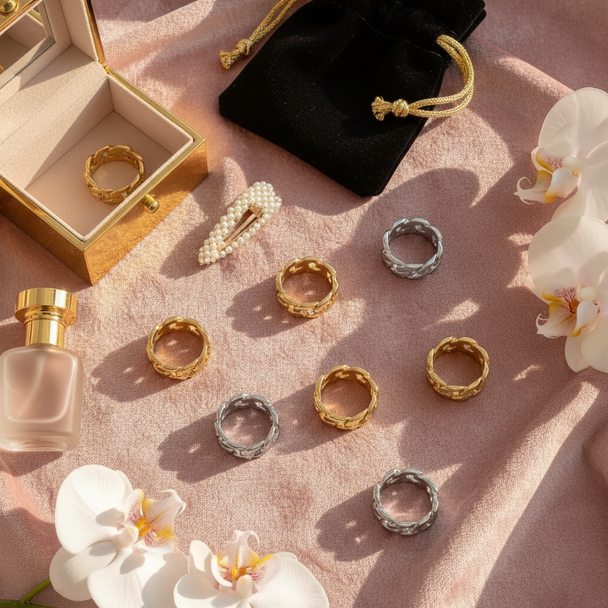 Ring Schakel Goud & Zilver