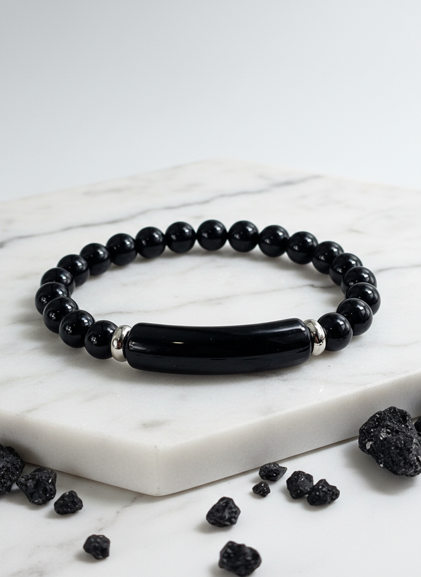 Zwarte Agaat Armband