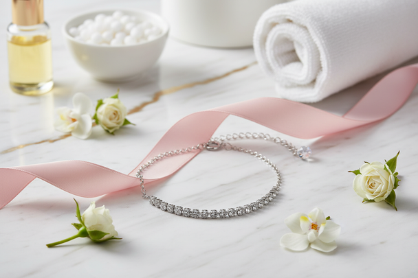 Kristal tennis armband creatieve styling met marmer