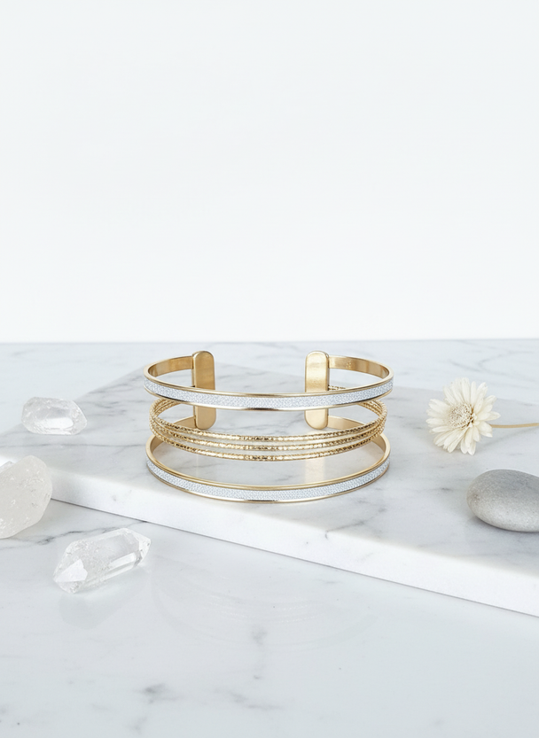 Manchet Armband Goud Zilver