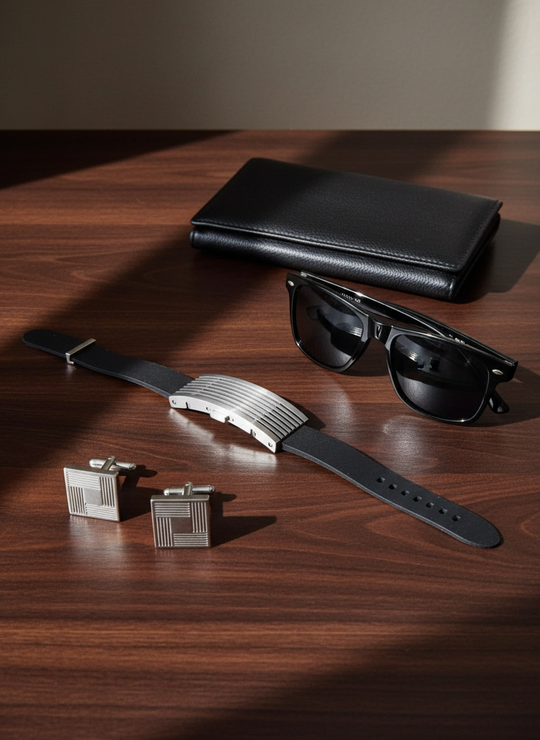 Heren Armband Rubber Staal