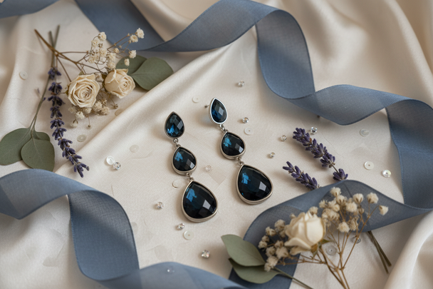 Druppel oorbellen met decoratieve elementen