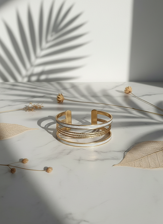 Manchet Armband Goud Zilver