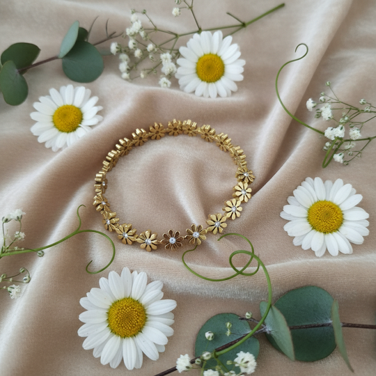 Creatieve styling bloemen armband met bloemen
