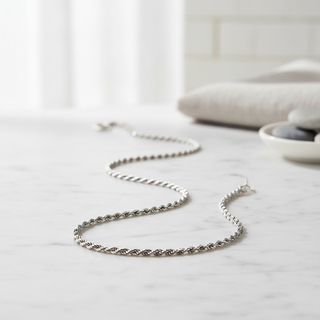 Zilver koord ketting 925 sterling luxe product fotografie
