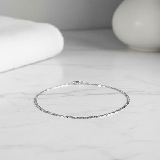 Zilver ketting 2mm massief 925 luxe product fotografie