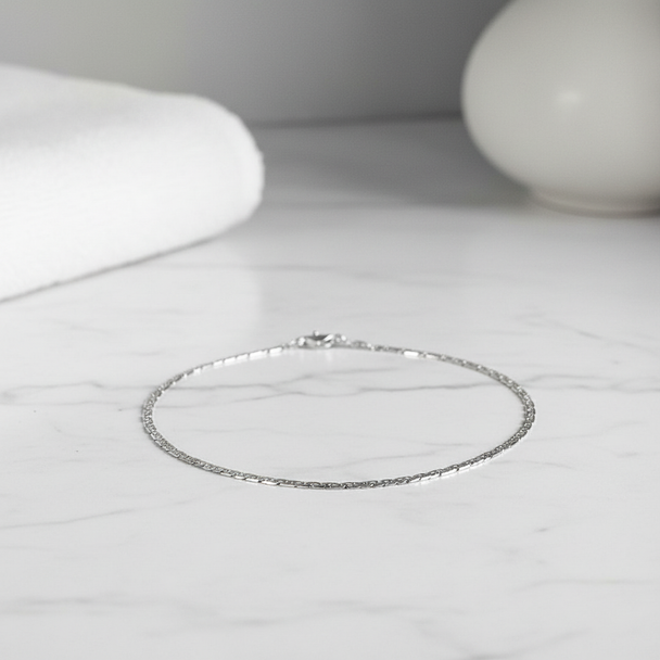 Zilver ketting 2mm massief 925 luxe product fotografie