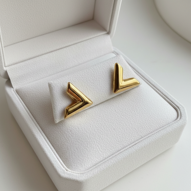 V-vormige oorknopjes in luxe doos