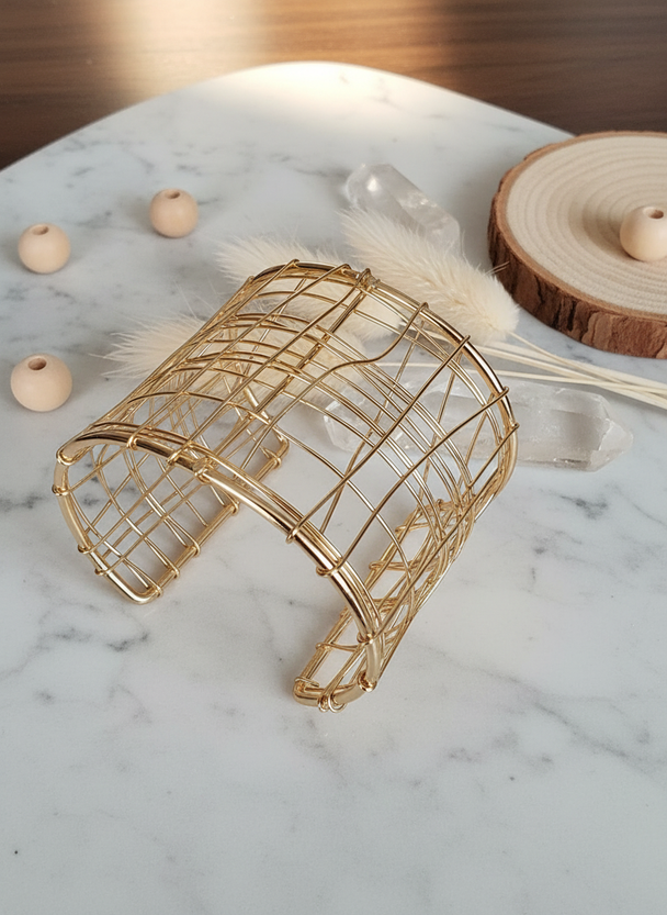 Wire Grid Manchet Armband