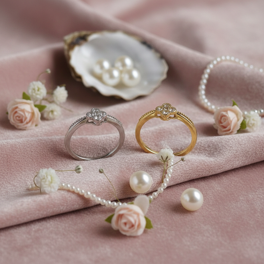 Creatieve styling beide kleuren met fluweel