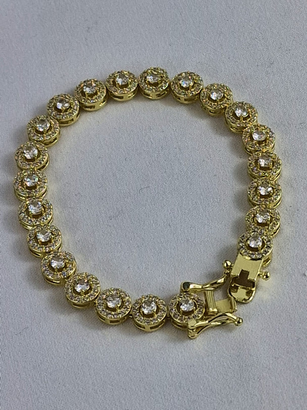 Kristal Schakelarmband Goud