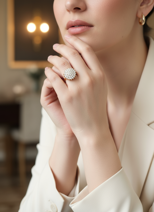 Lifestyle foto bloem ring