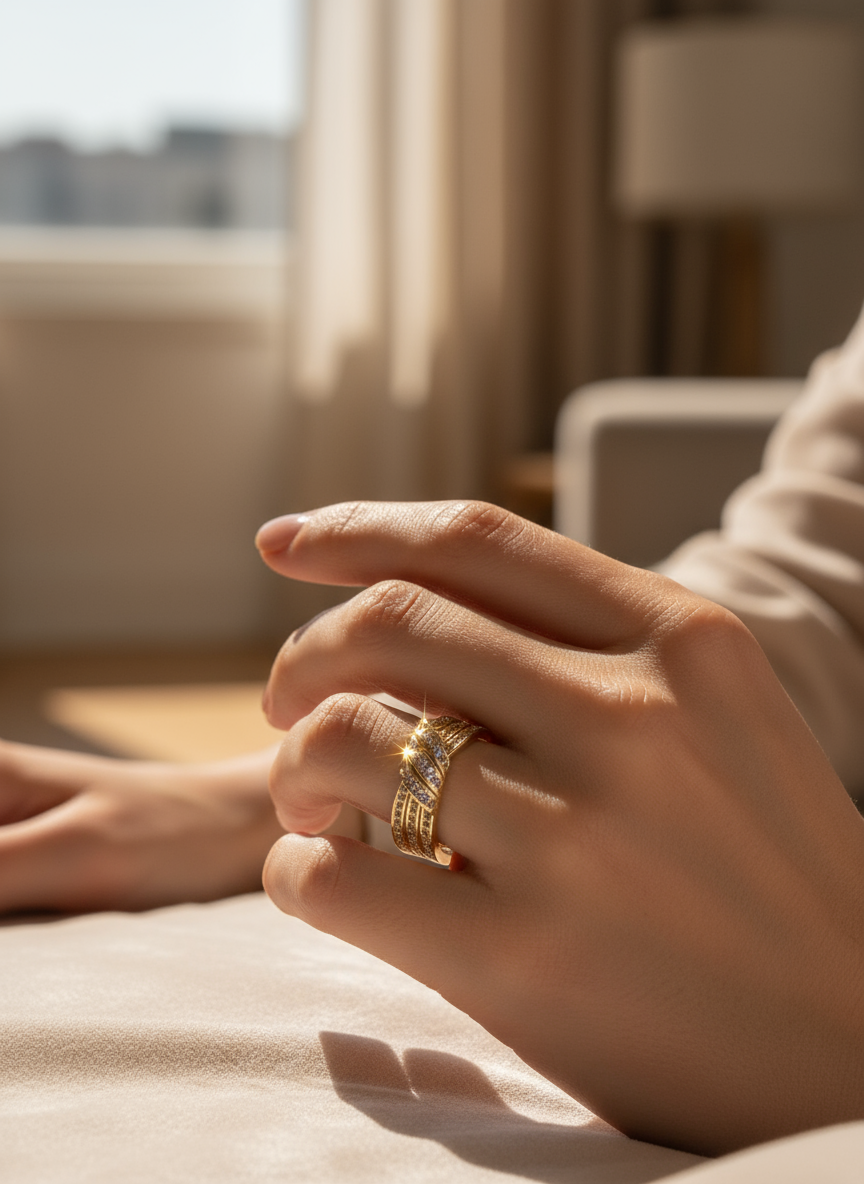 Lifestyle foto - Ring op vinger