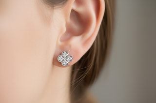 Macro close-up klein oorknopje