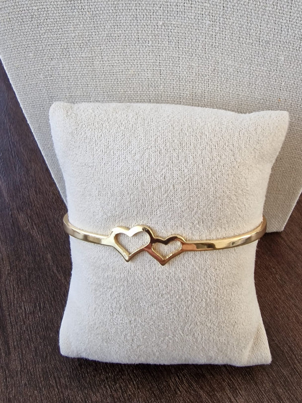 Herzförmiges Armband, goldfarben, verstellbar