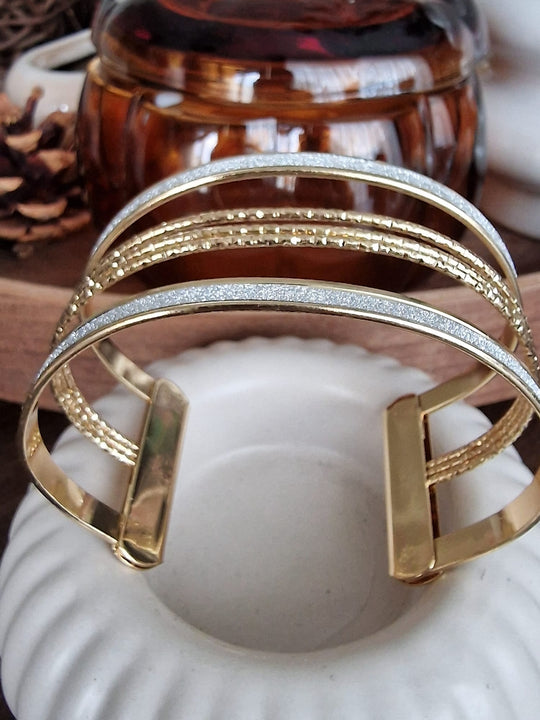 Manchet Armband Goud Zilver